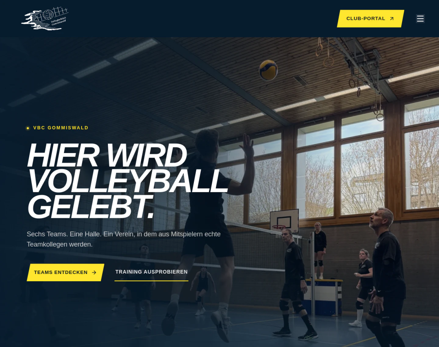Startseite des VBC Gommiswald